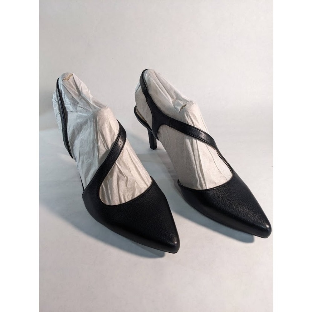 LifeStride Santorini Women's Slingback Classic Pump Heels Black 9.5 Wide New